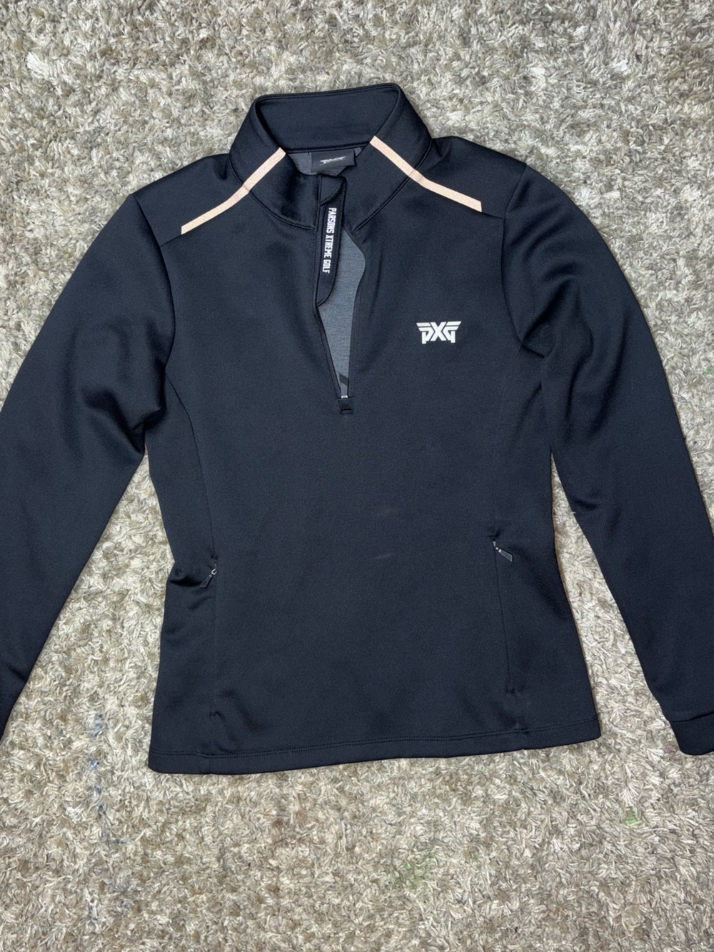 PXG Parsons Xtreme Golf Black 1/4 Zip Pullover Size XS